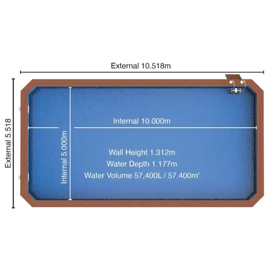 Plastica Chelsea Wooden Pool Package with Argonaut/Endurance Filtration & SwimMaster Counter Current & Invertemp Heat Pump