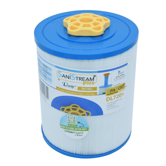 Darlly SaniStream+ 50' Spa Cartridge / Darlly DL720+ / Pleatco PAS50-F2M / Unicel 6CH-502 (4 per carton - price is per single)