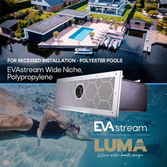 EVAstream Wide Niche, Polypropylene - for Recessed Installation - Polyester Pools