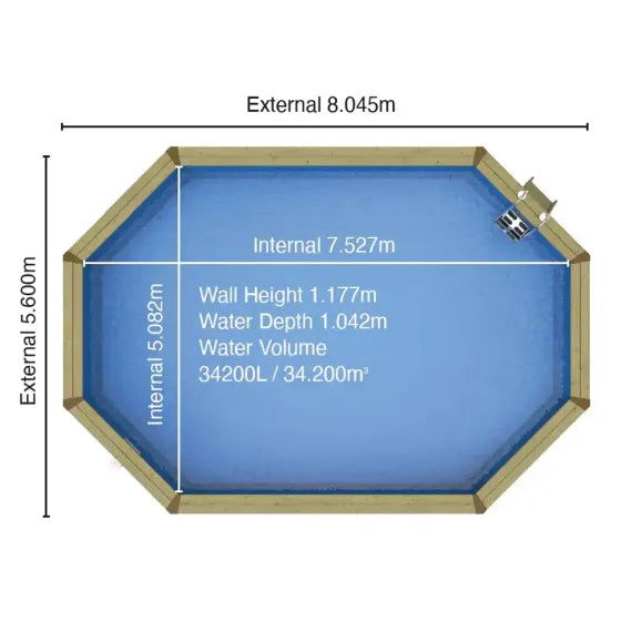Plastica Eco Stretched Octagon Pool