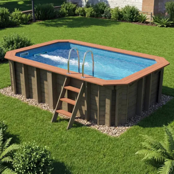 Plastica Wooden Exercise Pool Package with Invertemp Heat Pump