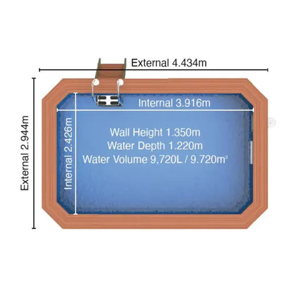 Plastica Wooden Exercise Pool Package with Invertemp Heat Pump