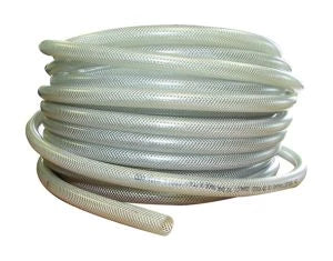 0.75" flexible PVC - 30m clear coil braided