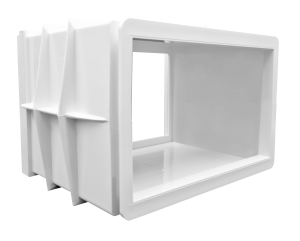 Pool Skimmer Riser Extension Skimmer + parallel extension throat plumbed - White – Luma Pools LTD