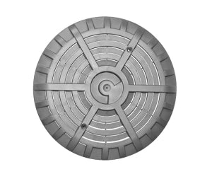 6" Main drain with anti vortex grille - Grey