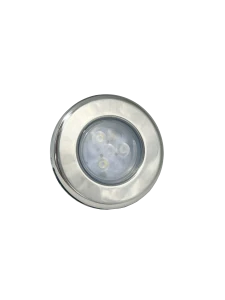 Light - white - stainless steel faceplate - push fit