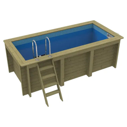 Plastica Nazca 4m x 2m Wooden Pool Package with Argonaut/Endurance Filtration