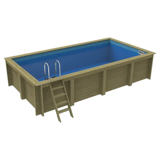 Plastica Nazca 6m x 3m Wooden Pool Package with Argonaut/Endurance Filtration & SwimMaster Counter Current & Invertemp Heat Pump