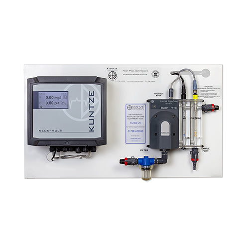 Kuntze Neon Pool Cl/pH Landscape Controller with ASR, Stabiflow & Modbus RTU Card for Cloud Communication