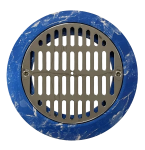 Flat Main Drain Grille (Stainless Steel) c/w flange gasket and screws - Marble