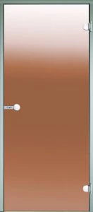 Harvia Glass Steam Room Door 1890mm x 690mm Bronze Glass - Aluminium Frame