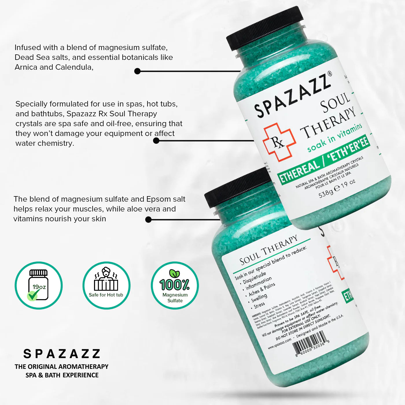 Spazazz RX Therapy 113g Spa Crystals - Soul Therapy / Ethereal