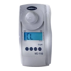 MD110 6 in 1 Pool Control with Bluetooth Connectivity: Cl 0-6.0 and 0-10ppm, pH 6.8 – 8.4, TA 5-200ppm, Calcium Hardness 0-500ppm, Br 0-13ppm and Cyanuric