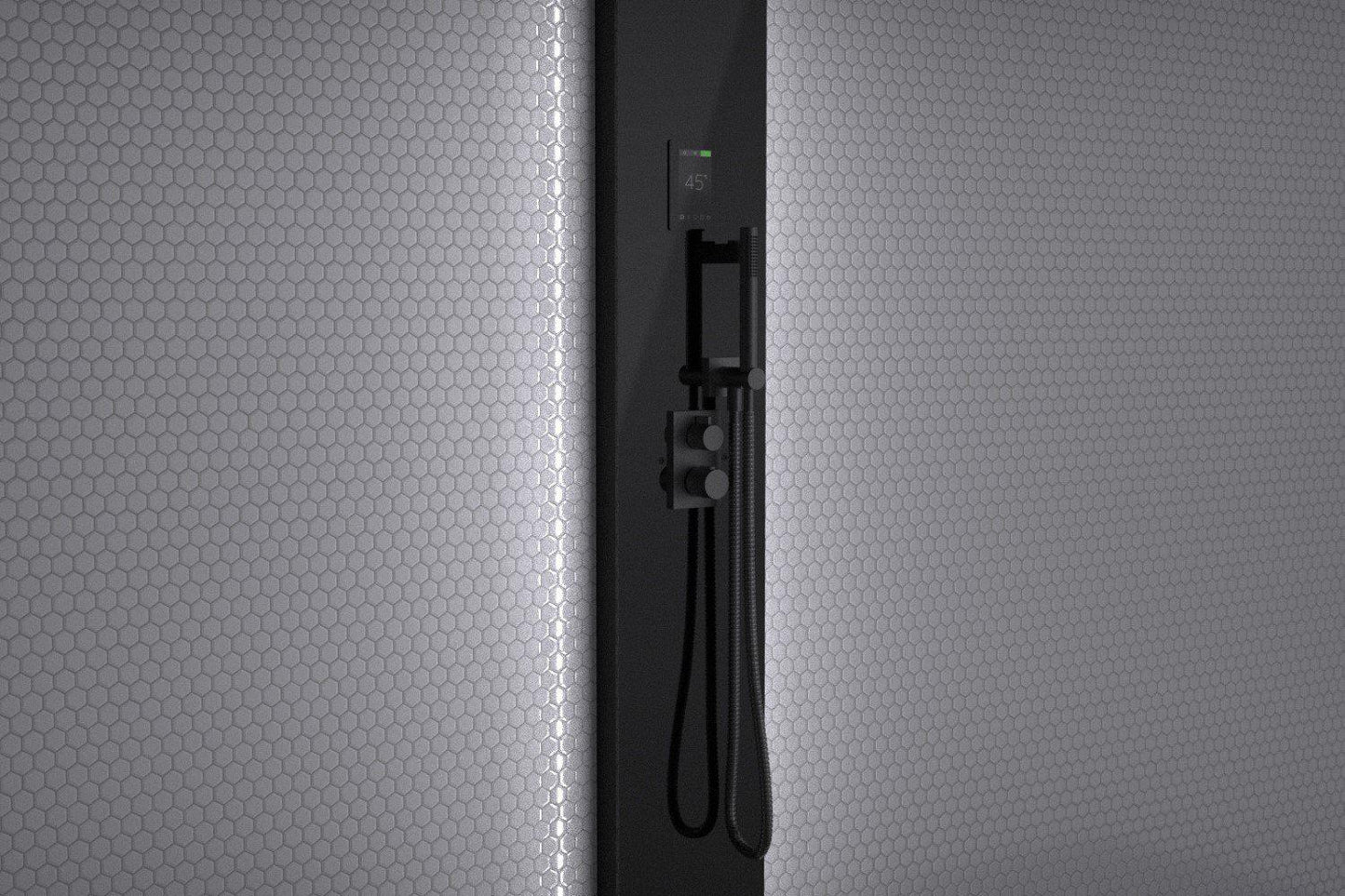 Tylo Stella Steam Shower Column 2/4  Matt Black / Black Column