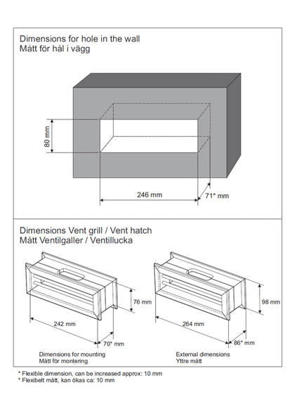 Tylo Vent Grille/Hatch Out Thermo Aspen