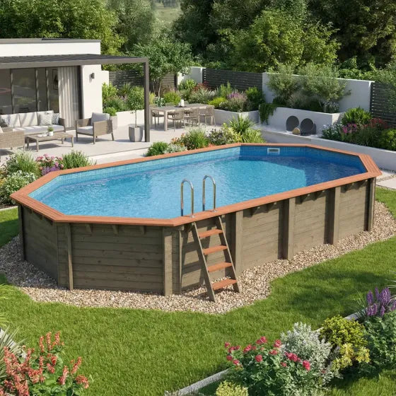 Plastica Westminster Wooden Pool Package with SwimMaster Counter Current