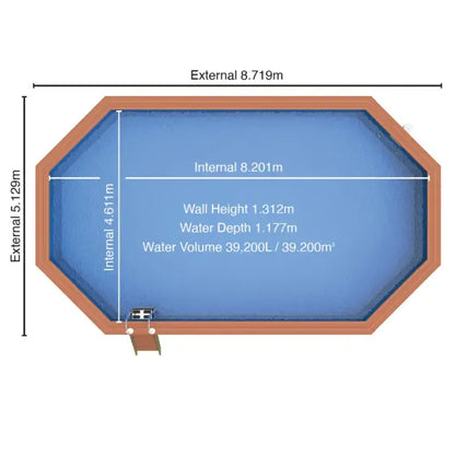 Plastica Westminster Wooden Pool Package with Argonaut/Endurance Filtration