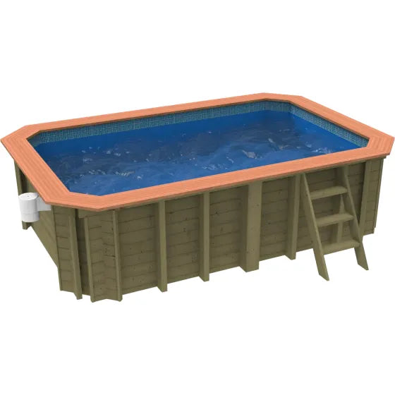 Plastica Wooden Exercise Pool Package with Argonaut/Endurance Filtration & SwimMaster Counter Current