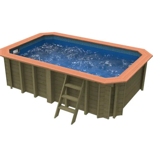 Plastica Wooden Exercise Pool Package with Argonaut/Endurance Filtration & SwimMaster Counter Current