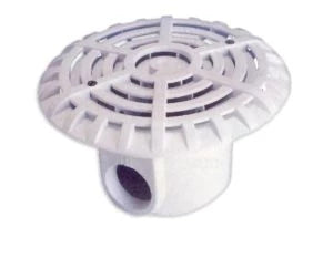 Main Drain c/w hydro relief valve, collection tube, bush and nipple, White plug bush and nipple - White