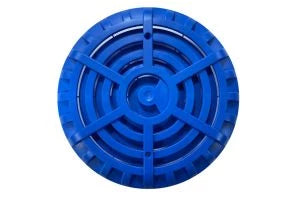 Main Drain c/w hydro relief valve, collection tube, bush and nipple, White plug bush and nipple - Dark Blue