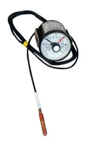 Calibrated dial thermostat with pocket