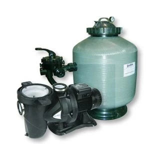 30" Side mount filter, valve, sand and 1HP Euroswim 1 Ph pump (18m¬3/hr @ 10 m head)