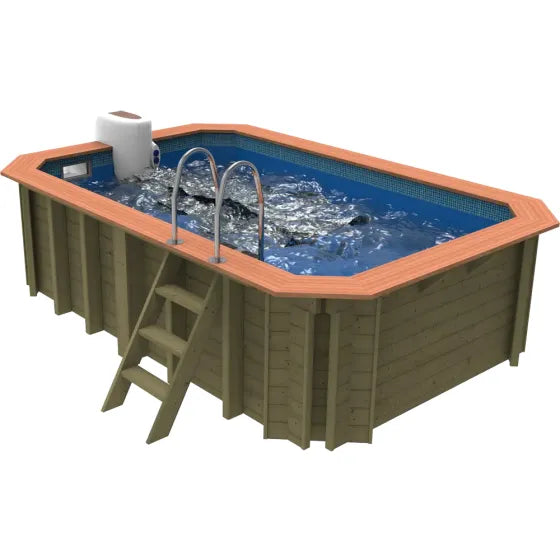 Plastica Wooden Exercise Pool Package with Argonaut/Endurance Filtration & Invertemp Heat Pump