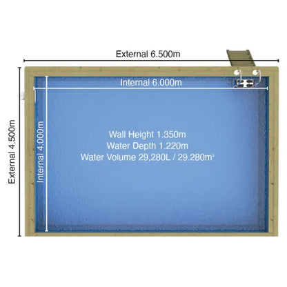 Plastica Nazca 6m x 4m Wooden Pool Package with Argonaut/Endurance Filtration