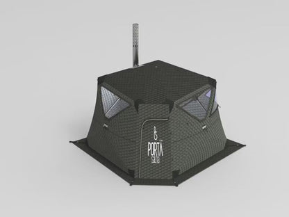 KABIN | PORTABLE SAUNA | FOUNDATION – SAUNA, STOVE & ACCESSORIES ONLY (6–8 People)