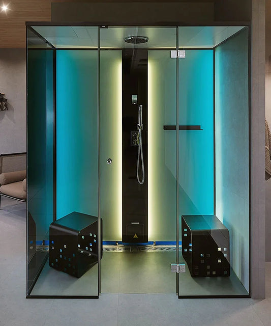 Tylo Vista 130 Left CO Steam Shower Corner Fit Enclosure