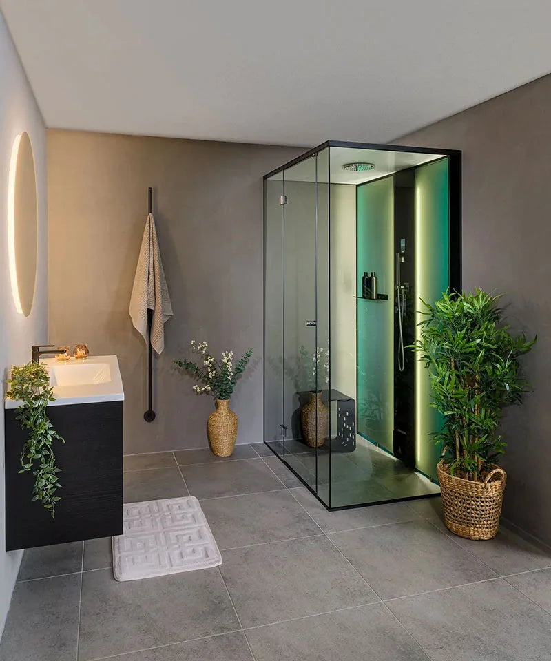 Tylo Vista 130 Left CO Steam Shower Corner Fit Enclosure